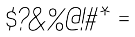 Akazan Light Italic Font OTHER CHARS