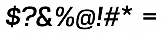 Akzentica 4F Medium Italic Font OTHER CHARS