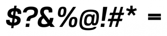 Akzentica 4F SemiBold Italic Font OTHER CHARS