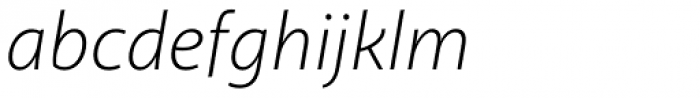 Akagi Light Italic Font LOWERCASE