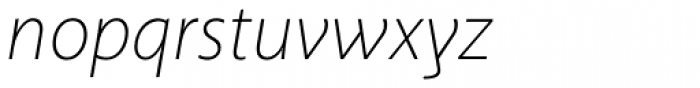 Akagi Pro ExtraLight Italic Font LOWERCASE