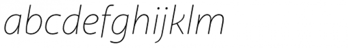 Akagi Pro Thin Italic Font LOWERCASE
