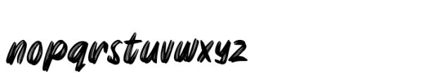 Akaly Brush Font LOWERCASE