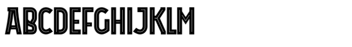 Akira Jimbo v2 Inline Font UPPERCASE