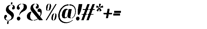 Akisan Black Condensed Slant Font OTHER CHARS