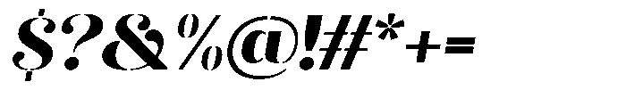 Akisan Black Expanded Slant Font OTHER CHARS