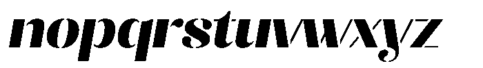 Akisan Black Expanded Slant Font LOWERCASE