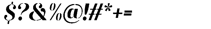 Akisan Black Semi Condensed Slant Font OTHER CHARS