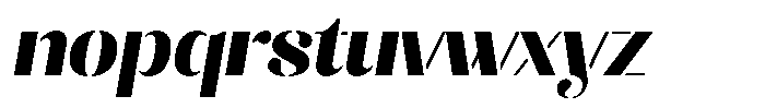 Akisan Black Semi Expanded Slant Font LOWERCASE