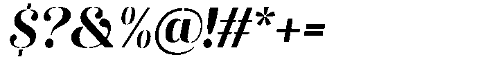 Akisan Black Slant Font OTHER CHARS