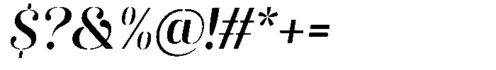 Akisan Bold Slant Font OTHER CHARS