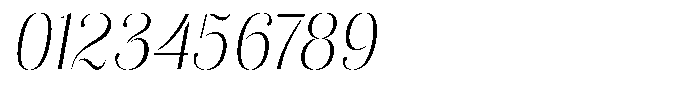 Akisan Extra Light Condensed Slant Font OTHER CHARS