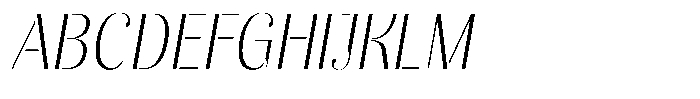 Akisan Extra Light Condensed Slant Font UPPERCASE