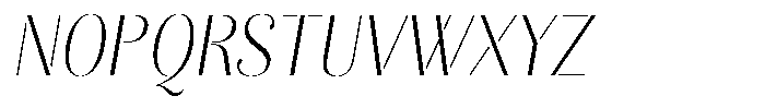 Akisan Extra Light Condensed Slant Font UPPERCASE
