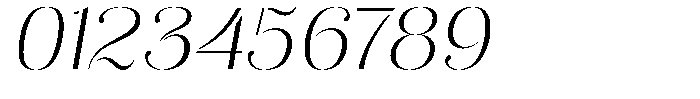 Akisan Extra Light Exp Slant Font OTHER CHARS