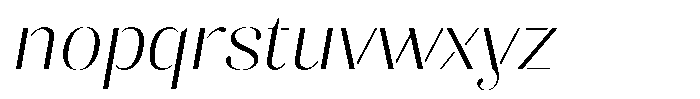 Akisan Extra Light Exp Slant Font LOWERCASE
