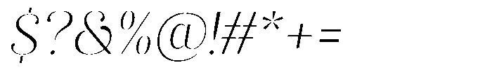 Akisan Extra Light Sem Exp Slant Font OTHER CHARS