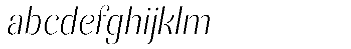 Akisan Extra Light Semi Condensed Slant FONT