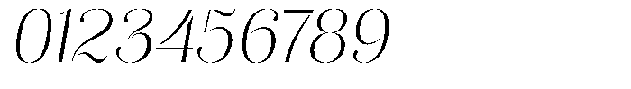 Akisan Extra Light Slant Font OTHER CHARS