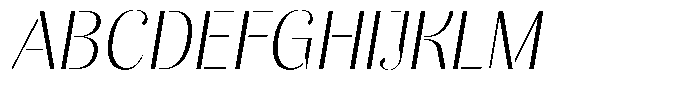 Akisan Extra Light Slant Font UPPERCASE