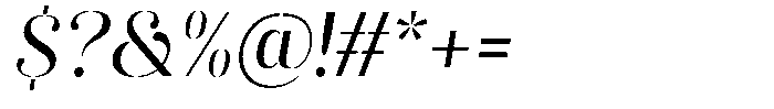 Akisan Medium Slant Font OTHER CHARS