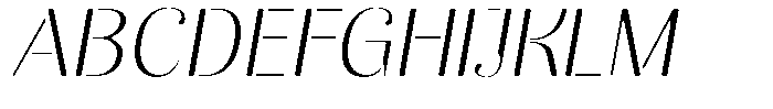 Akisan Round Extra Light Exp Slant Font UPPERCASE