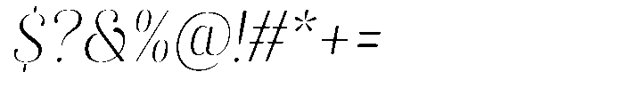 Akisan Round Extra Light Sem Condensed Slant Font OTHER CHARS