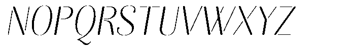 Akisan Round Extra Light Sem Condensed Slant Font UPPERCASE