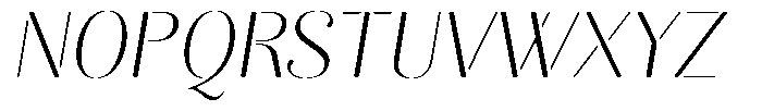Akisan Round Extra Light Sem Exp Slant Font UPPERCASE