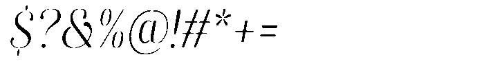 Akisan Round Light Condensed Slant Font OTHER CHARS
