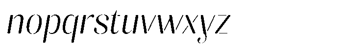 Akisan Round Light Sem Condensed Slant Font LOWERCASE