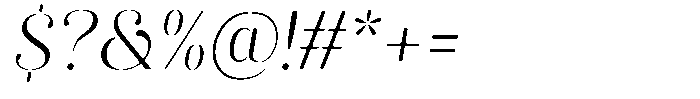 Akisan Round Light Slant Font OTHER CHARS