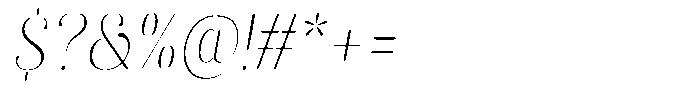 Akisan Round Thin Condensed Slant Font OTHER CHARS