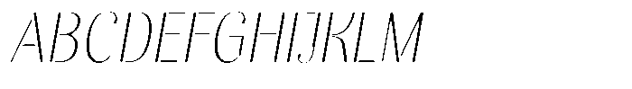 Akisan Round Thin Condensed Slant Font UPPERCASE
