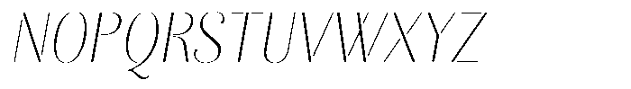 Akisan Round Thin Condensed Slant Font UPPERCASE