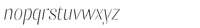Akisan Round Thin Condensed Slant Font LOWERCASE
