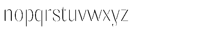 Akisan Round Thin Condensed Font LOWERCASE
