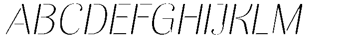Akisan Round Thin Expanded Slant Font UPPERCASE