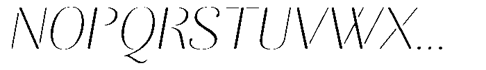 Akisan Round Thin Expanded Slant Font UPPERCASE