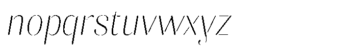 Akisan Round Thin Sem Condensed Slant Font LOWERCASE