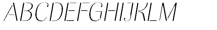 Akisan Round Thin Sem Exp Slant Font UPPERCASE