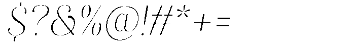 Akisan Round Thin Slant Font OTHER CHARS