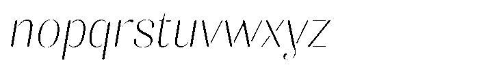 Akisan Round Thin Slant Font LOWERCASE