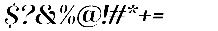 Akisan Semi Bold Expanded Slant Font OTHER CHARS