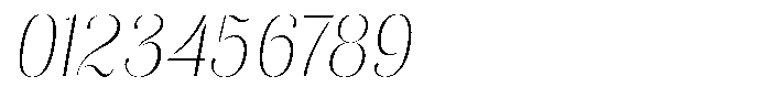 Akisan Thin Condensed Slant Font OTHER CHARS