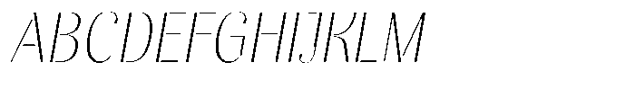 Akisan Thin Condensed Slant Font UPPERCASE