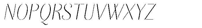 Akisan Thin Condensed Slant Font UPPERCASE