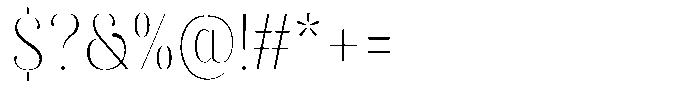 Akisan Thin Condensed Font OTHER CHARS