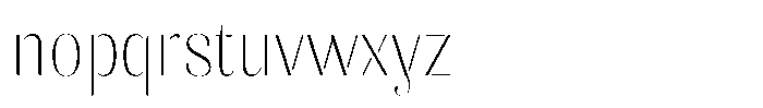 Akisan Thin Condensed Font LOWERCASE