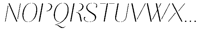Akisan Thin Expanded Slant Font UPPERCASE